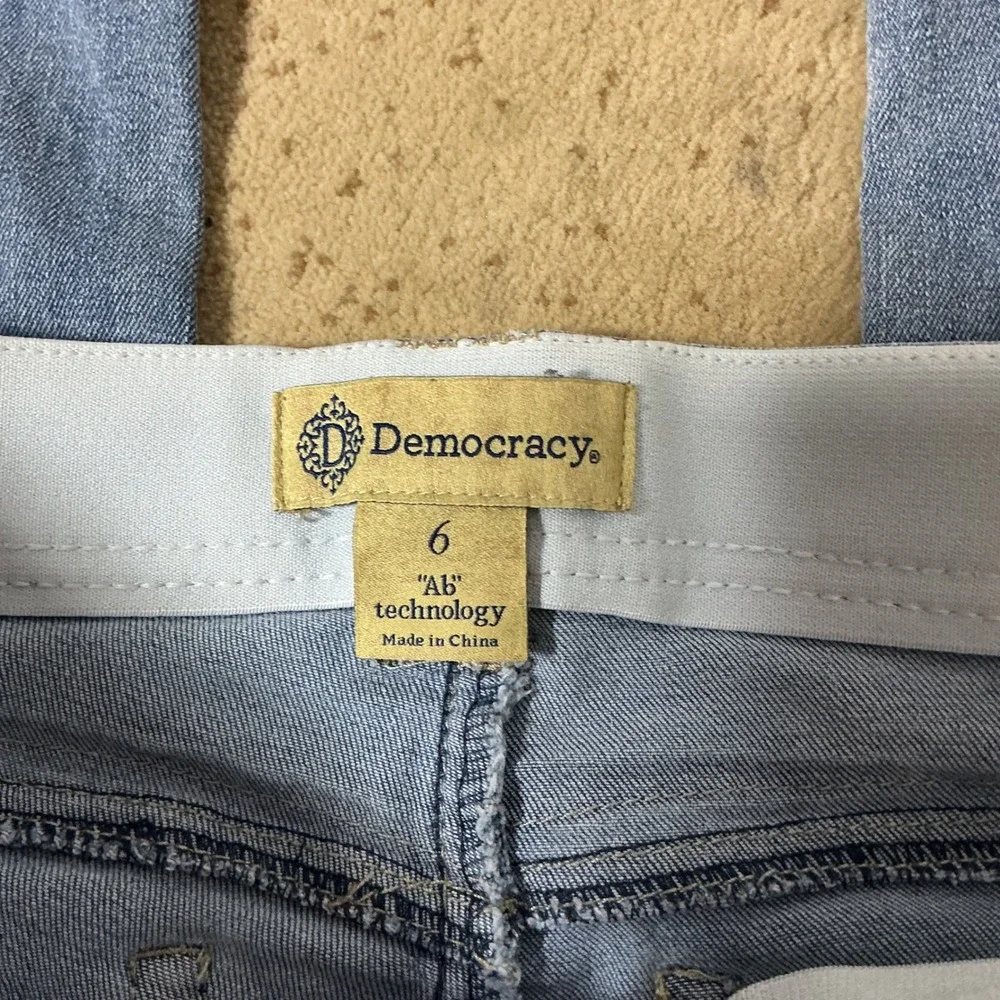 Democracy Ab Technology Skinny Jeans Womens 6 Blue Stretch Denim Tummy Control